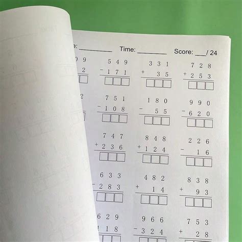 Addition And Subtraction Workbook,Math Practice Problems, Double Digits ...