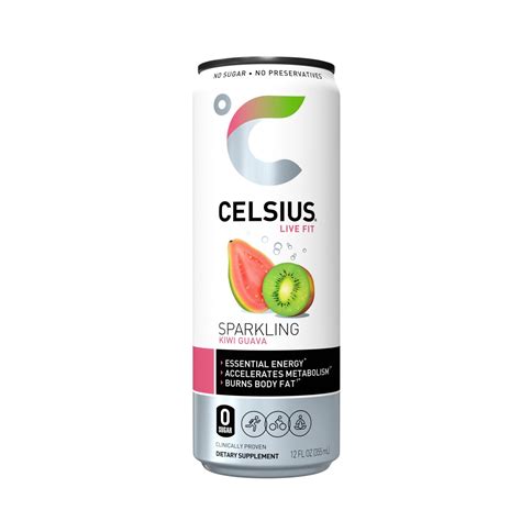 Celsius Live Fit Kiwi Guava Sparkling Energy Drink, 12 fl oz - Dearborn