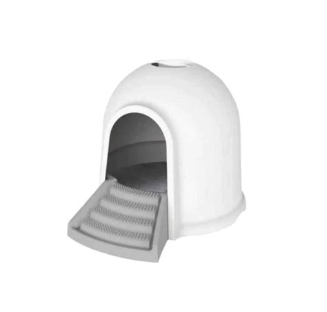 M-Pets White & Grey Igloo 2 In 1 Cat Litter Box – ShakeHands