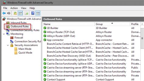 Image result for Windows Firewall Outbound Rules