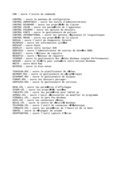 Image result for Commandes Window