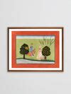 Buy Radha-Krishna Basohli Painting | Buy Folk Art Online | Memeraki