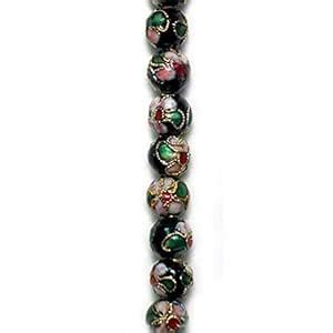 Expo International 8mm x 8mm Cloisonne Beads Pack of 20 | Black Multi ...