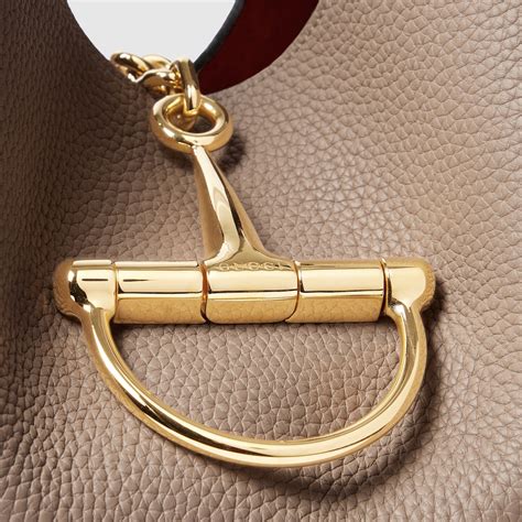 Gucci Softbit maxi shoulder bag in taupe leather | GUCCI® US