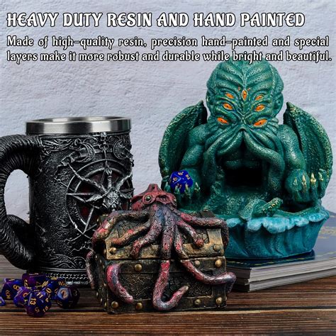 Buy DND Mimic & Octopus Chest Box Medieval Resin Cthulhu Dice Storage ...