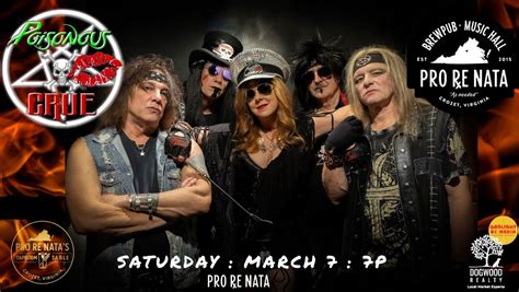 Poisonous Crue: Motley Crue & Poison Tribute @ Pro Re Nata, Pro Re Nata ...