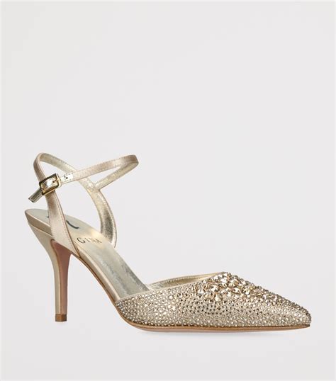 Gina Gold Embellished Karla Slingback Heels 85 | Harrods IN