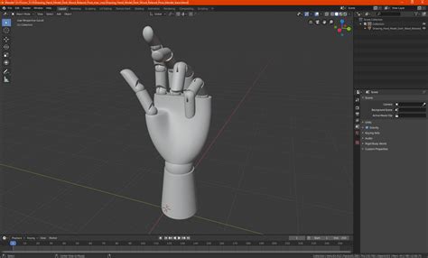 3D Wooden Drawing Hand Model Relaxed Pose model | 3D Molier International