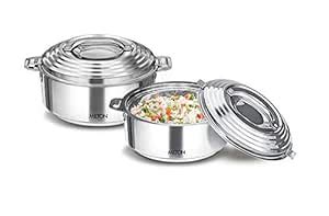 Buy MILTON Galaxia Thermosteel Contemporary Casseroles (Silver, 1250 ml ...