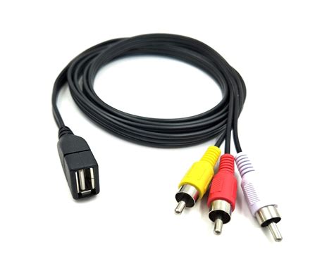 Duttek 5 feet/1.5m USB 2.0 Female to 3 RCA Male Video A/V Camcorder ...