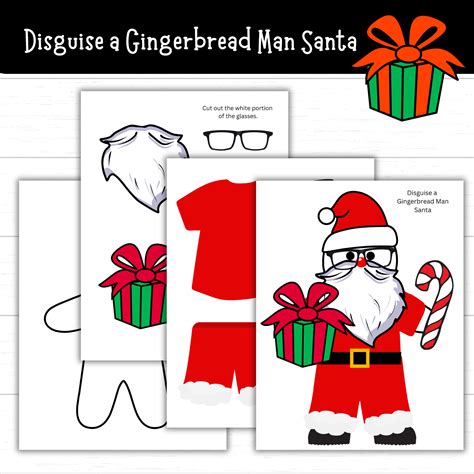Printable Disguise a Gingerbread Man Santa - Mom. Wife. Busy Life.