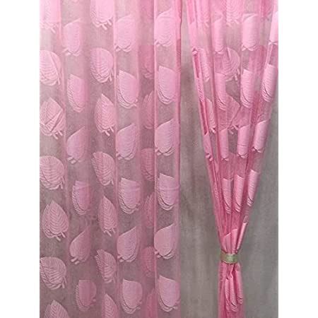 Buy Pindia 6 feet 1 PC Baby Pink String Net Heart Design Door Window ...