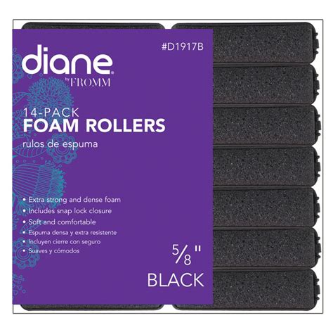 Diane Foam Rollers, Black, 5/8", 14/bag : Amazon.in: Beauty