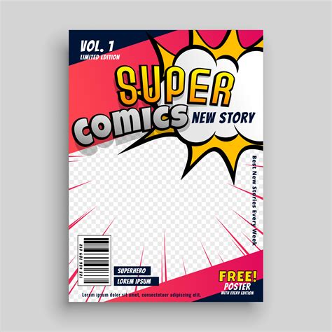 Comic Book Cover Template