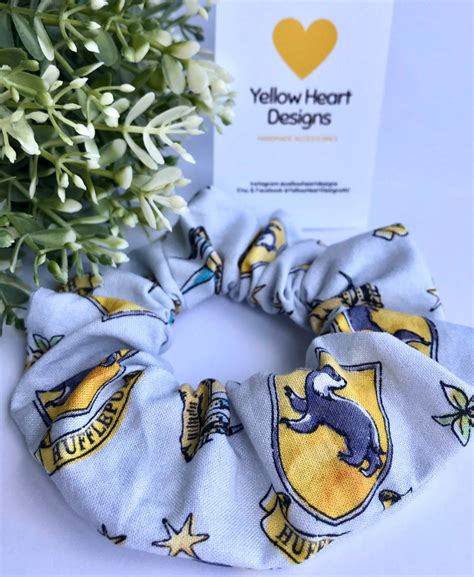 Buy Hufflepuff Scrunchie. Fun Hogwarts House Theme Scrunchies. Yellow ...