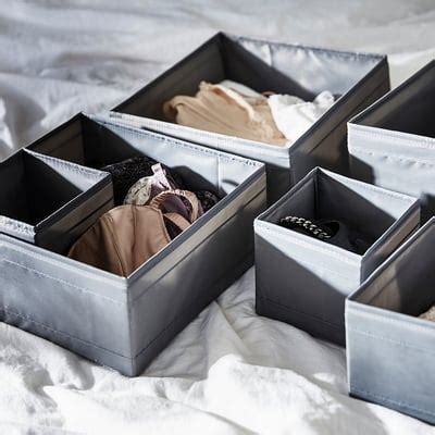 SKUBB box, set of 6, dark grey - IKEA
