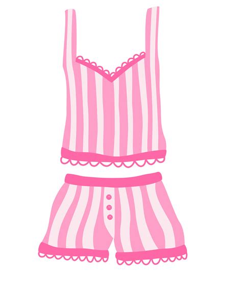 Women's pajamas. Cute Pink Pajamas for Women with Shorts and Striped T ...