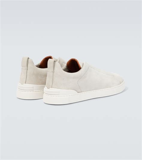 Triple Stitch suede sneakers in white - Zegna | Mytheresa
