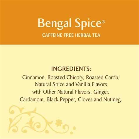 Celestial Seasonings Bengal Spices Tea 20 Bags - 6 Pack – Health Plus ...