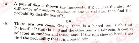 A pair of dice is thrown simultaneously If x denotes the obsolute ...