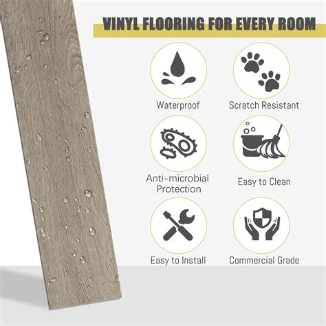 Buy NeuType Luxury Vinyl Flooring Planks - Interlocking Flooring for ...