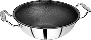 Buy BERGNER Hitech-Peek Triply Stainless Steel Kadai/Indian Wok with ...