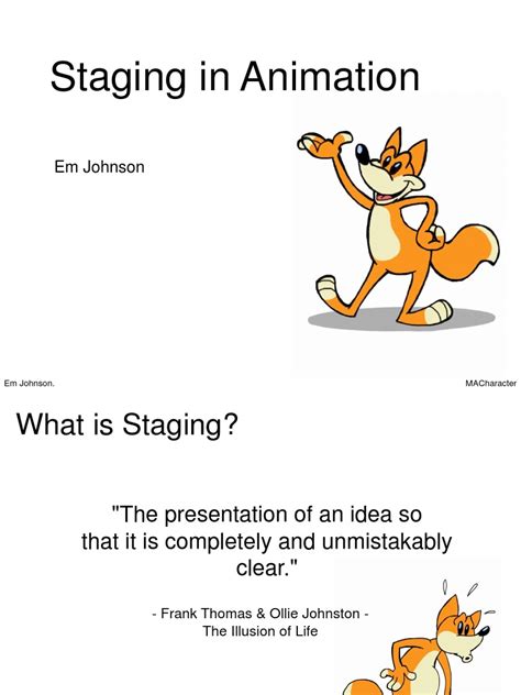 Staging in Animation: em Johnson | PDF