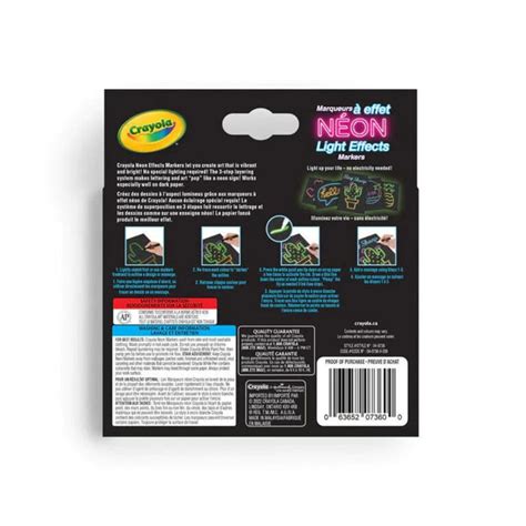 Crayola Neon Light Effect Markers 6pk — Toycra