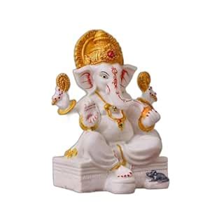Buy Ganesh Ji Marble Murti | Marble Dust Ganesh Idol | Vinayaka Statue ...