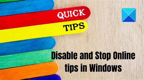 Image result for Disable Windows Tips