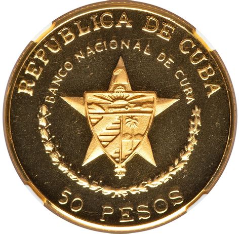 50 Pesos (First Spanish Railroad; Piedfort) - Cuba – Numista