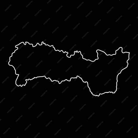 Premium Vector | Kosice map region of slovakia vector illustration