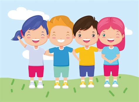 Freunde Kinder-Vektoren – Lade kostenlose, hochwertige Vektoren von ...