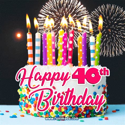 Happy 40th Birthday Animated GIFs - Download on Funimada.com