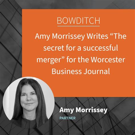 Amy Morrissey on Mergers and Acquisitions | Bowditch & Dewey, LLP ...