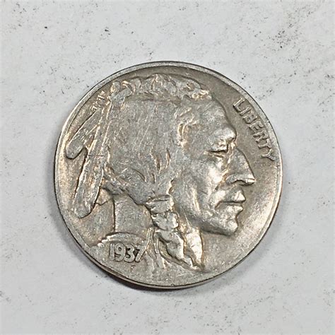 MINT ERROR*1937 Buffalo Nickel*Lamination Error | Property Room