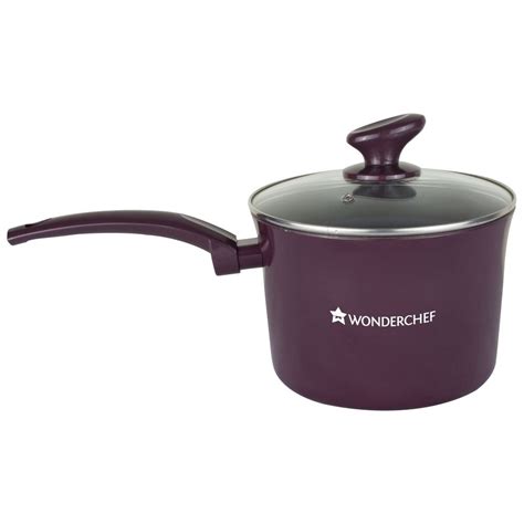 Buy Wonderchef Everest Aluminium Nonstick Sauce pan with lid - 2.85L ...