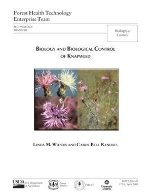 Fillable Online cals uidaho Biology and Biological Control of Knapweed ...