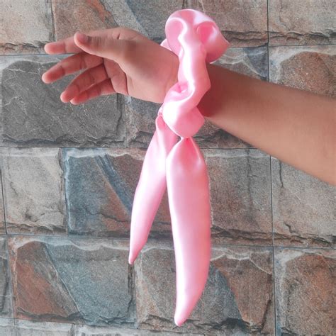 Baby Pink Tail Scrunchie (24-08) – Anokhiada.com