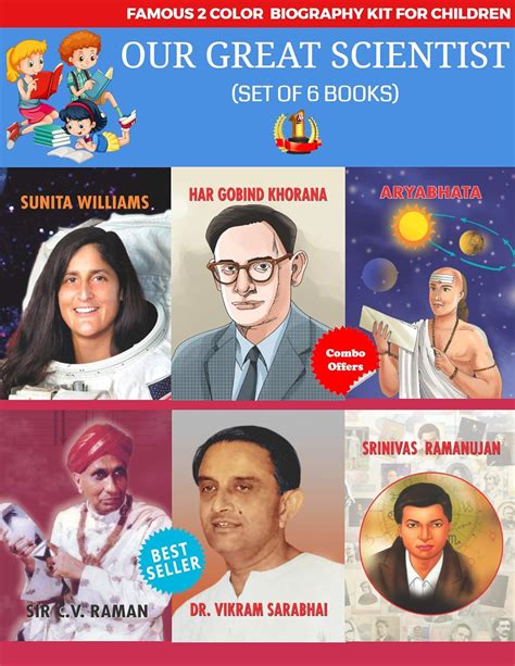 Our Great Scientists Combo 1 (Set of 6 Books) (Aryabhatt + CV Raman ...