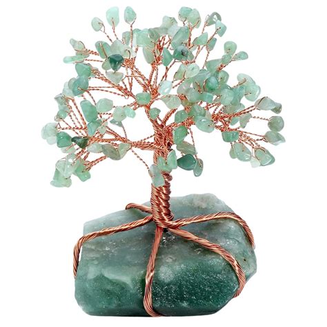 Buy StoneLab Artistry Natural Green Aventurine Healing Crystal Tree ...