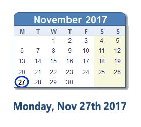 27 November 2017 Date in History: News, Social Media & Day Info