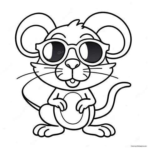 Cool Rat Fink With Sunglasses Coloring Page (41904-33115)