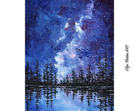 Starry Night Sky Painting