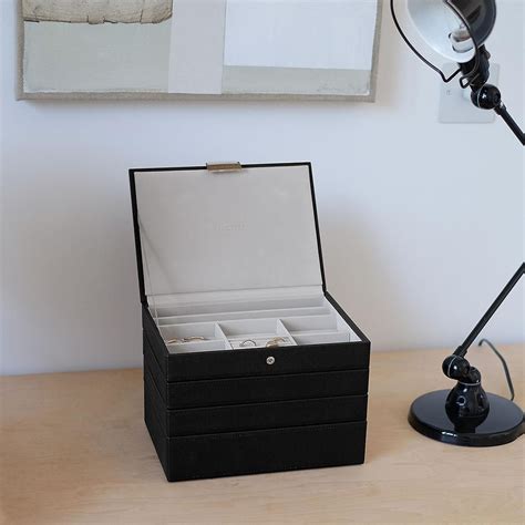 Stackers Black Classic Premium Stackable Jewelry Box | The Container ...