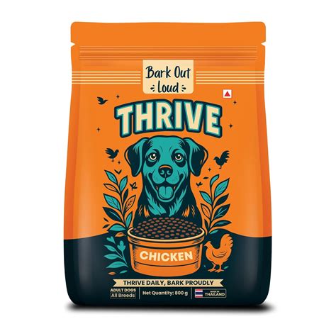 Thrive Bark Out Loud -Dry Dog Food Adult (800 gm) Real Chicken ...