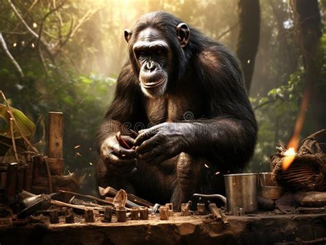 Image result for Chimps Using Sticks for Tools