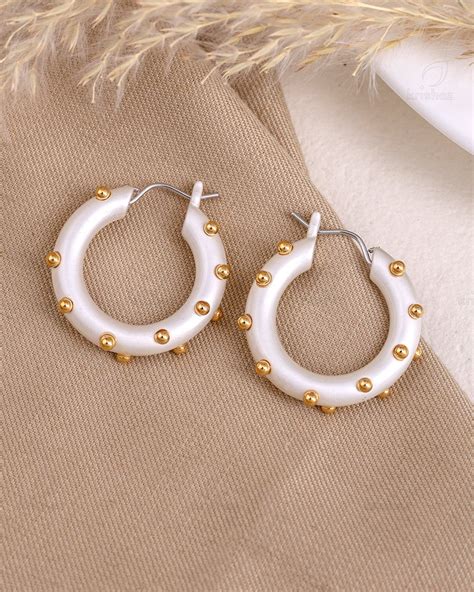 Annie Fashionable Matte Hoop Earrings – Krishaz Wholesale