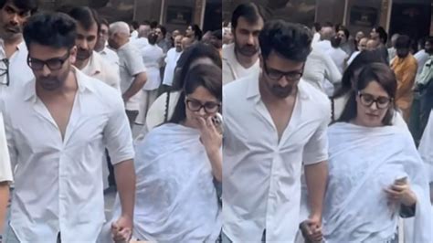 Dipika Kakar and Shoaib Ibrahim attend Mahabharat actor Pankaj Dheer’s ...