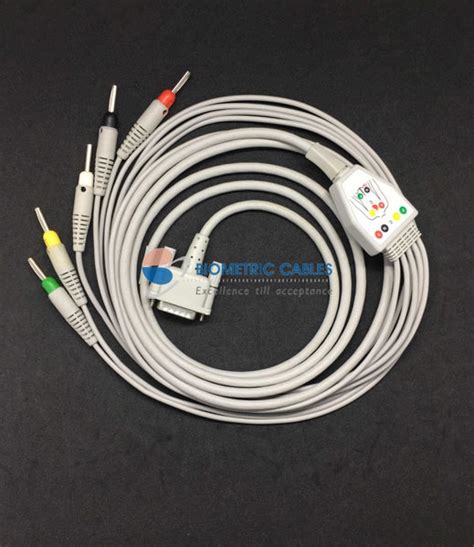 BPL Cardiart 108T 4mm Banana Type 5 lead ECG Cables- BPL digi|Biometric ...